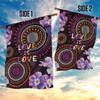 Australia First Nation LGBT - Lesbian Week Garden Flag Sapphic Violet - Love Is Love - Aussie Hoodie
