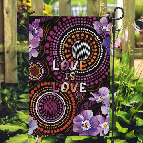 Australia First Nation LGBT - Lesbian Week Garden Flag Sapphic Violet - Love Is Love - Aussie Hoodie