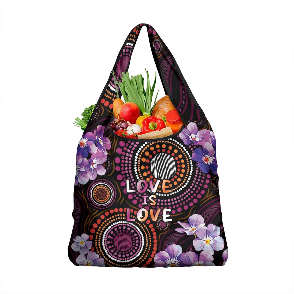 Australia First Nation LGBT - Lesbian Week Grocery Bag Sapphic Violet - Love Is Love - Aussie Hoodie