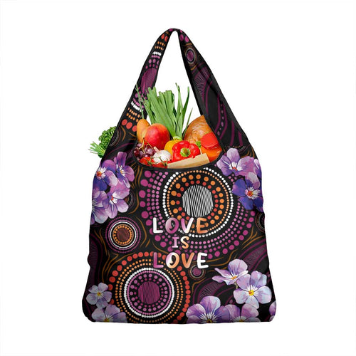 Australia First Nation LGBT - Lesbian Week Grocery Bag Sapphic Violet - Love Is Love - Aussie Hoodie