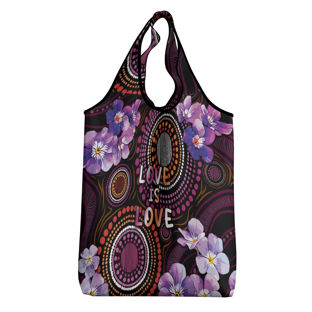 Australia First Nation LGBT - Lesbian Week Grocery Bag Sapphic Violet - Love Is Love - Aussie Hoodie