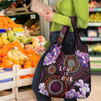Australia First Nation LGBT - Lesbian Week Grocery Bag Sapphic Violet - Love Is Love - Aussie Hoodie