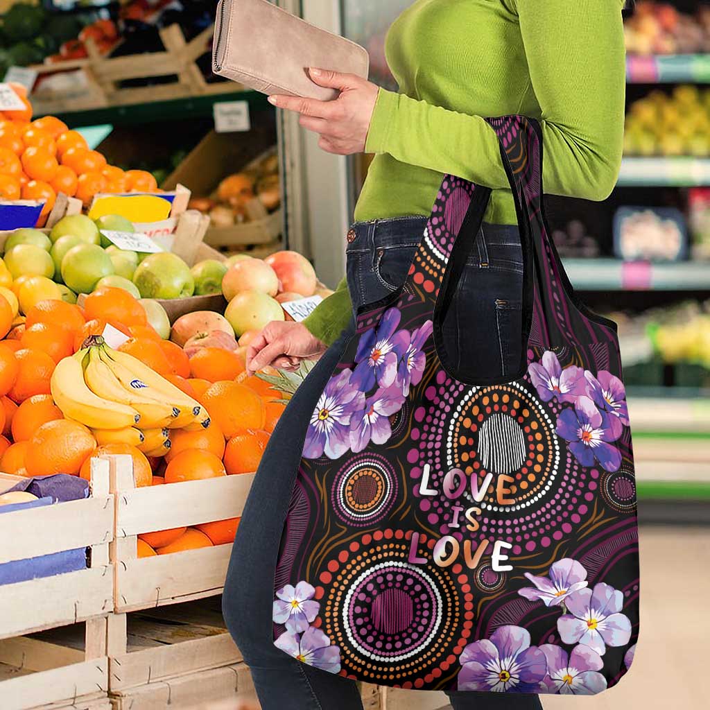 Australia First Nation LGBT - Lesbian Week Grocery Bag Sapphic Violet - Love Is Love - Aussie Hoodie