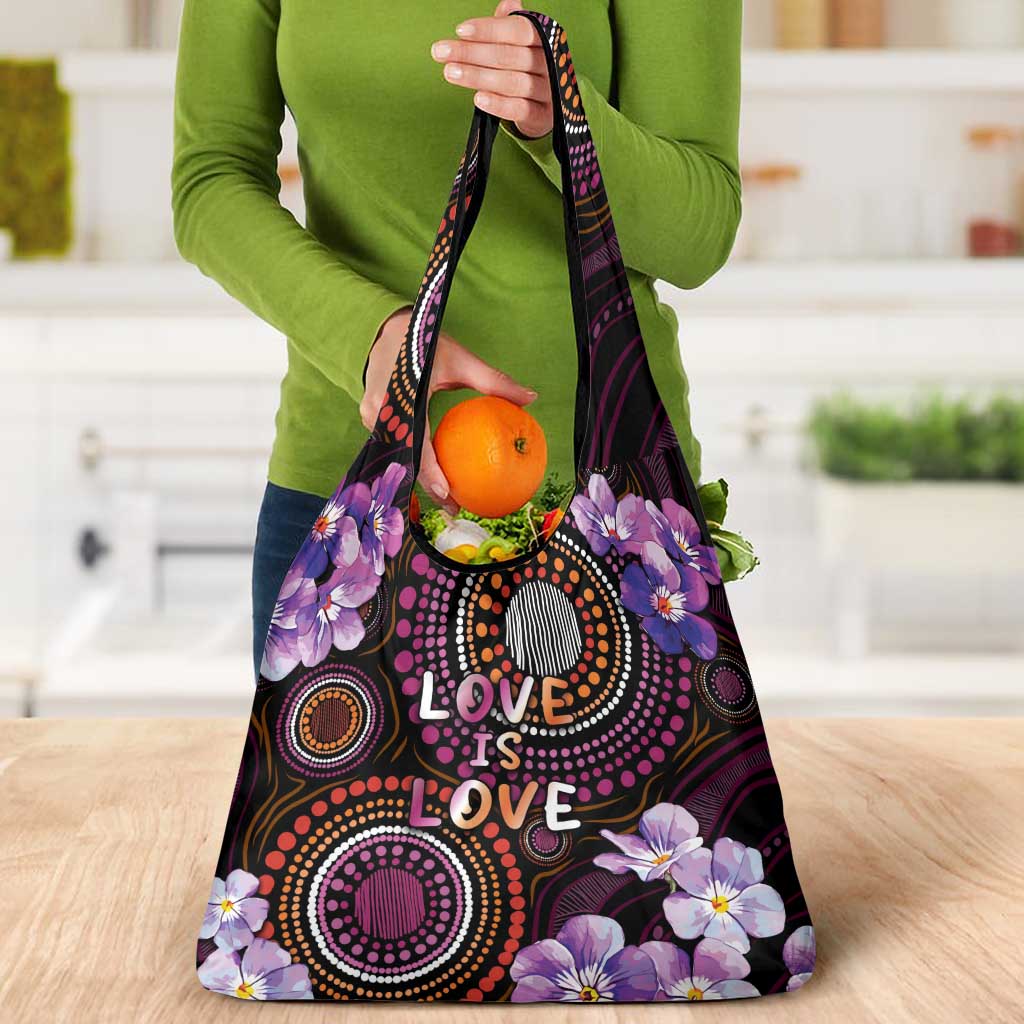 Australia First Nation LGBT - Lesbian Week Grocery Bag Sapphic Violet - Love Is Love - Aussie Hoodie