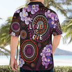 Australia First Nation LGBT - Lesbian Week Hawaiian Shirt Sapphic Violet - Love Is Love - Aussie Hoodie