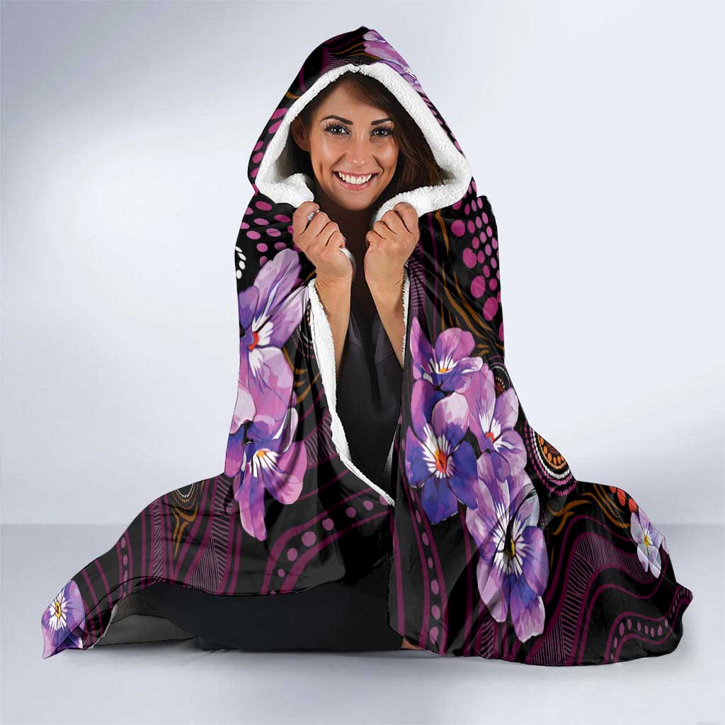 Australia First Nation LGBT - Lesbian Week Hooded Blanket Sapphic Violet - Love Is Love - Aussie Hoodie