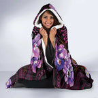 Australia First Nation LGBT - Lesbian Week Hooded Blanket Sapphic Violet - Love Is Love - Aussie Hoodie