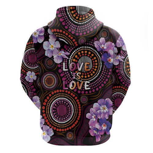 Australia First Nation LGBT - Lesbian Week Hoodie Sapphic Violet - Love Is Love - Aussie Hoodie