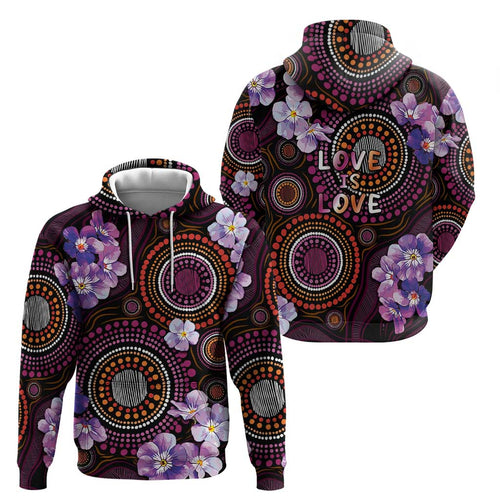 Australia First Nation LGBT - Lesbian Week Hoodie Sapphic Violet - Love Is Love - Aussie Hoodie