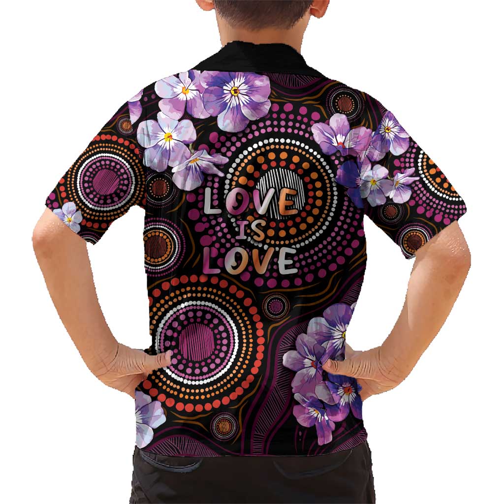 Australia First Nation LGBT - Lesbian Week Kid Hawaiian Shirt Sapphic Violet - Love Is Love - Aussie Hoodie