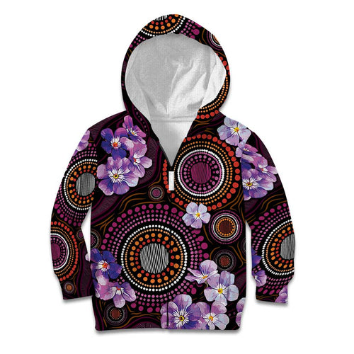 Australia First Nation LGBT - Lesbian Week Kid Hoodie Sapphic Violet - Love Is Love - Aussie Hoodie