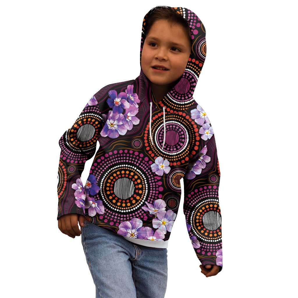 Australia First Nation LGBT - Lesbian Week Kid Hoodie Sapphic Violet - Love Is Love - Aussie Hoodie