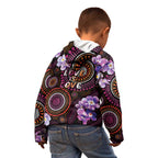Australia First Nation LGBT - Lesbian Week Kid Hoodie Sapphic Violet - Love Is Love - Aussie Hoodie