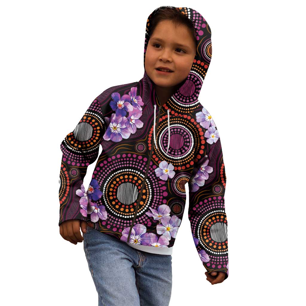 Australia First Nation LGBT - Lesbian Week Kid Hoodie Sapphic Violet - Love Is Love - Aussie Hoodie