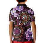 Australia First Nation LGBT - Lesbian Week Kid Polo Shirt Sapphic Violet - Love Is Love - Aussie Hoodie