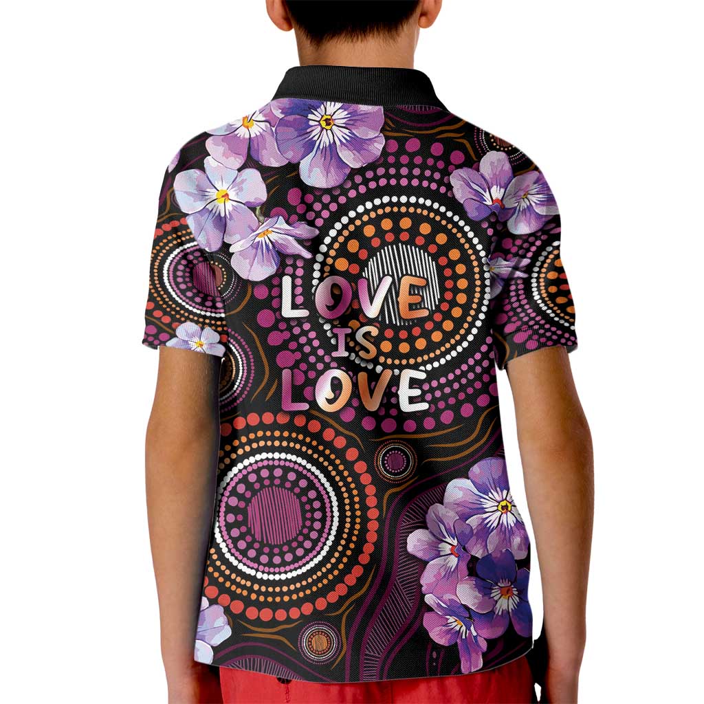 Australia First Nation LGBT - Lesbian Week Kid Polo Shirt Sapphic Violet - Love Is Love - Aussie Hoodie