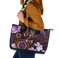 Australia First Nation LGBT - Lesbian Week Leather Tote Bag Sapphic Violet - Love Is Love - Aussie Hoodie
