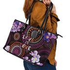 Australia First Nation LGBT - Lesbian Week Leather Tote Bag Sapphic Violet - Love Is Love - Aussie Hoodie
