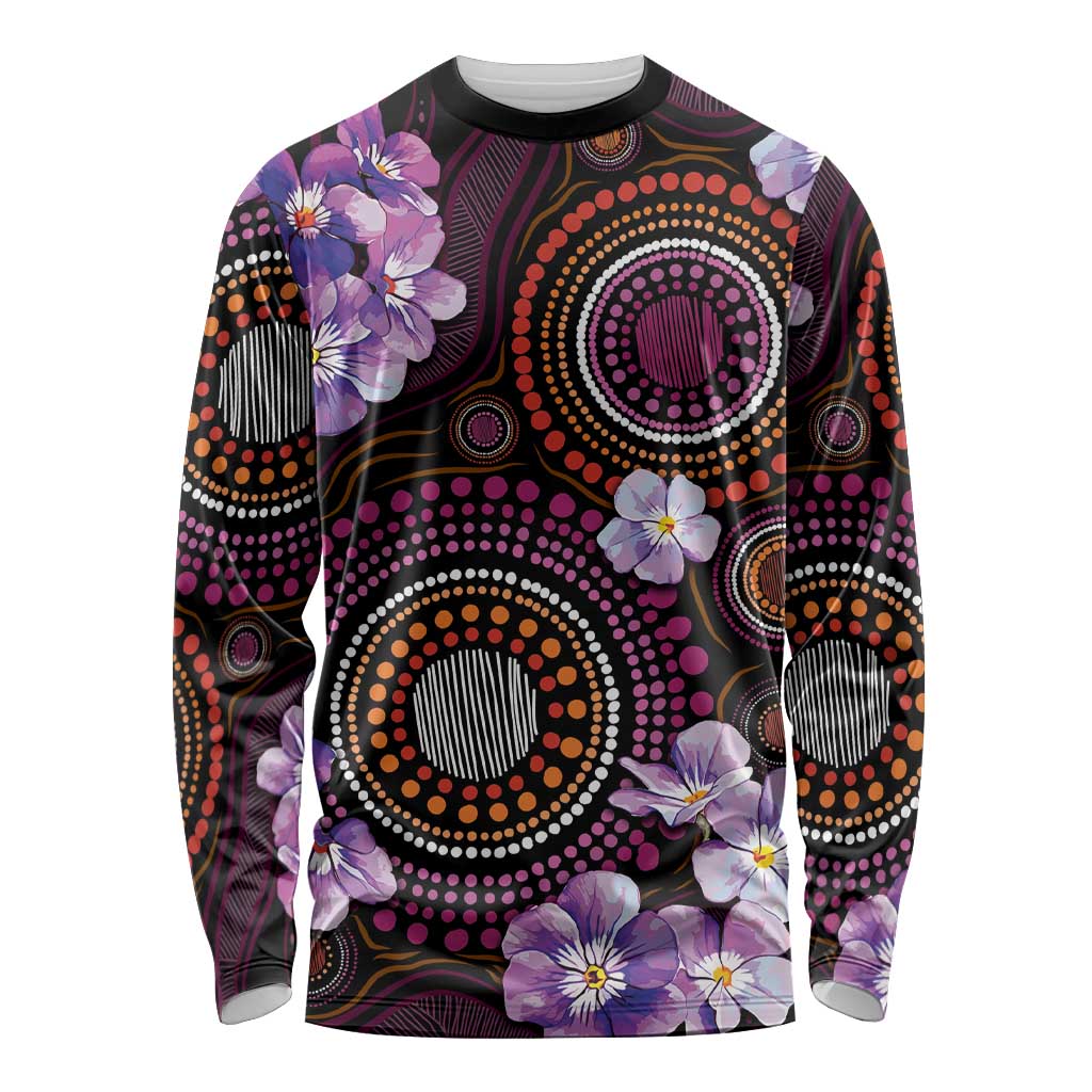Australia First Nation LGBT - Lesbian Week Long Sleeve Shirt Sapphic Violet - Love Is Love - Aussie Hoodie