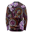 Australia First Nation LGBT - Lesbian Week Long Sleeve Shirt Sapphic Violet - Love Is Love - Aussie Hoodie