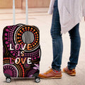 Australia First Nation LGBT - Lesbian Week Luggage Cover Sapphic Violet - Love Is Love - Aussie Hoodie