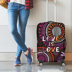 Australia First Nation LGBT - Lesbian Week Luggage Cover Sapphic Violet - Love Is Love - Aussie Hoodie