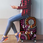 Australia First Nation LGBT - Lesbian Week Luggage Cover Sapphic Violet - Love Is Love - Aussie Hoodie