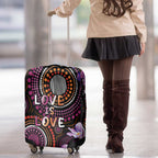 Australia First Nation LGBT - Lesbian Week Luggage Cover Sapphic Violet - Love Is Love - Aussie Hoodie