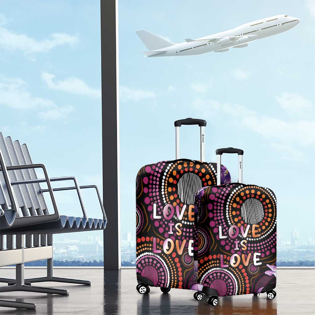 Australia First Nation LGBT - Lesbian Week Luggage Cover Sapphic Violet - Love Is Love - Aussie Hoodie