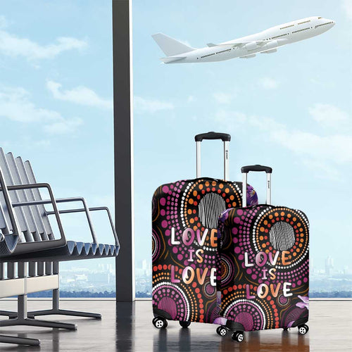 Australia First Nation LGBT - Lesbian Week Luggage Cover Sapphic Violet - Love Is Love - Aussie Hoodie