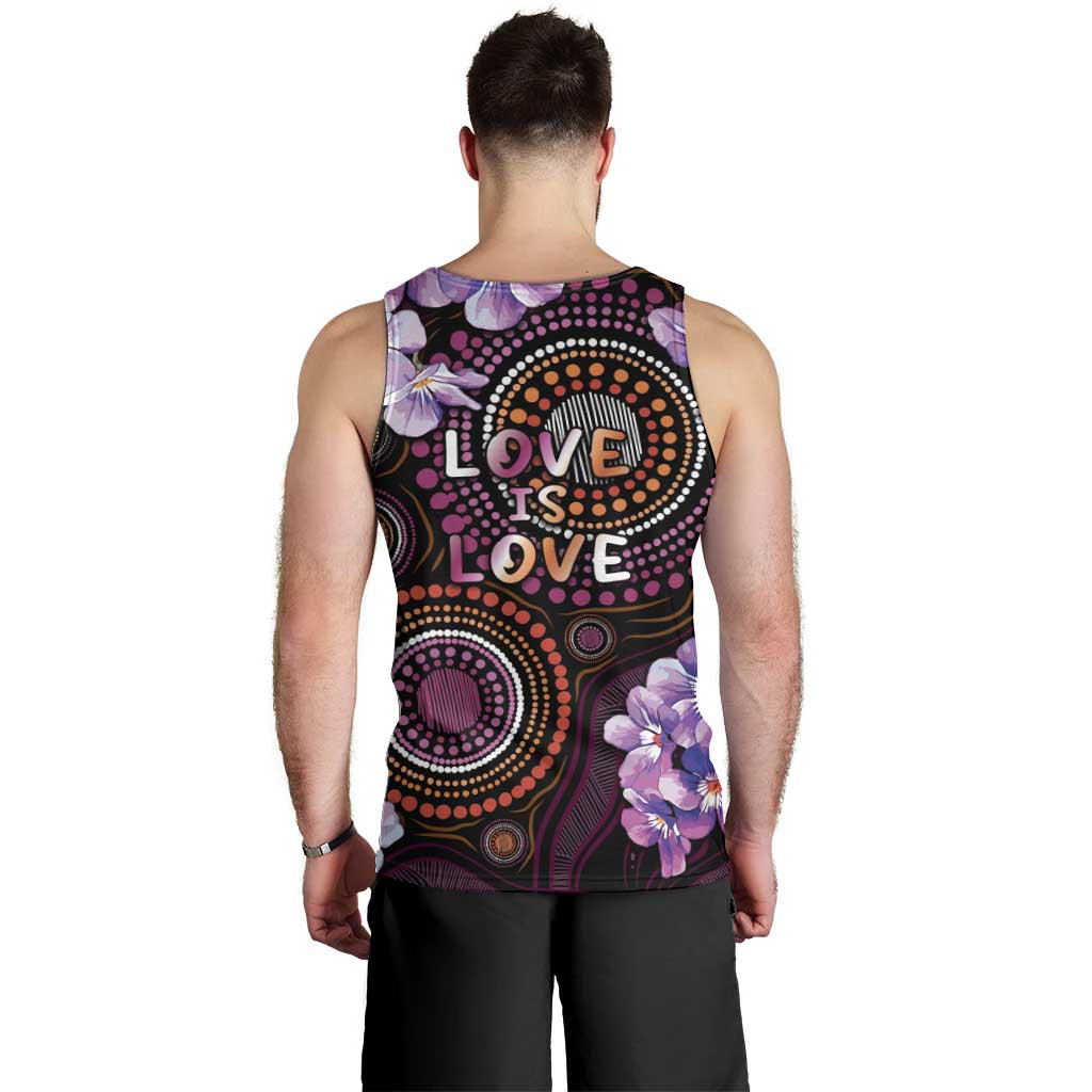 Australia First Nation LGBT - Lesbian Week Men Tank Top Sapphic Violet - Love Is Love - Aussie Hoodie