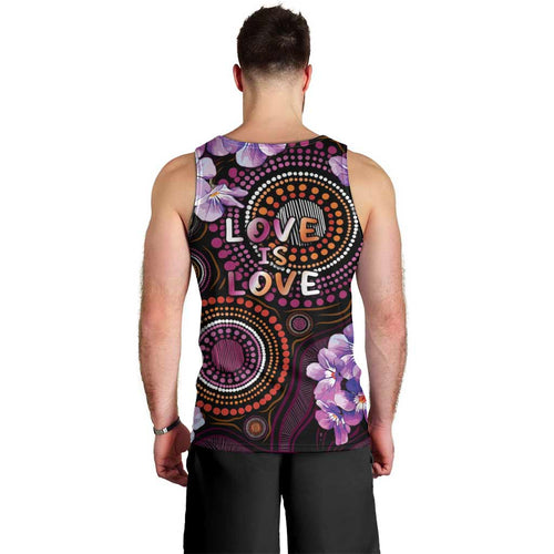Australia First Nation LGBT - Lesbian Week Men Tank Top Sapphic Violet - Love Is Love - Aussie Hoodie