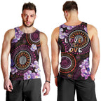 Australia First Nation LGBT - Lesbian Week Men Tank Top Sapphic Violet - Love Is Love - Aussie Hoodie