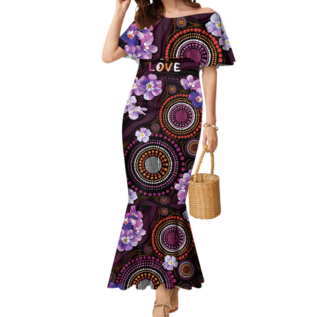 Australia First Nation LGBT - Lesbian Week Mermaid Dress Sapphic Violet - Love Is Love - Aussie Hoodie