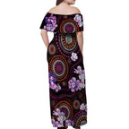 Australia First Nation LGBT - Lesbian Week Off Shoulder Maxi Dress Sapphic Violet - Love Is Love - Aussie Hoodie