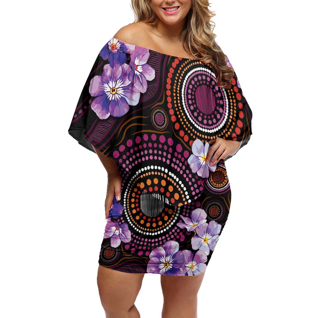 Australia First Nation LGBT - Lesbian Week Off Shoulder Short Dress Sapphic Violet - Love Is Love - Aussie Hoodie