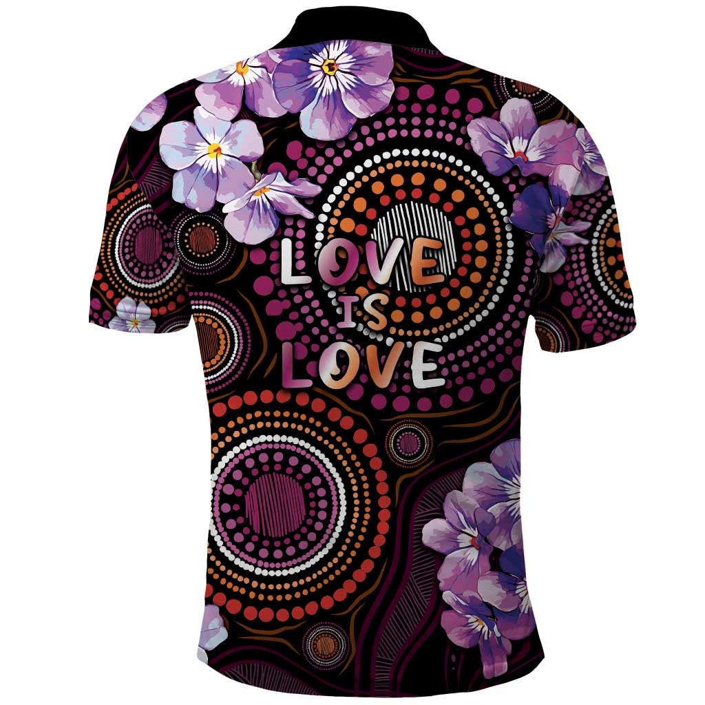 Australia First Nation LGBT - Lesbian Week Polo Shirt Sapphic Violet - Love Is Love - Aussie Hoodie