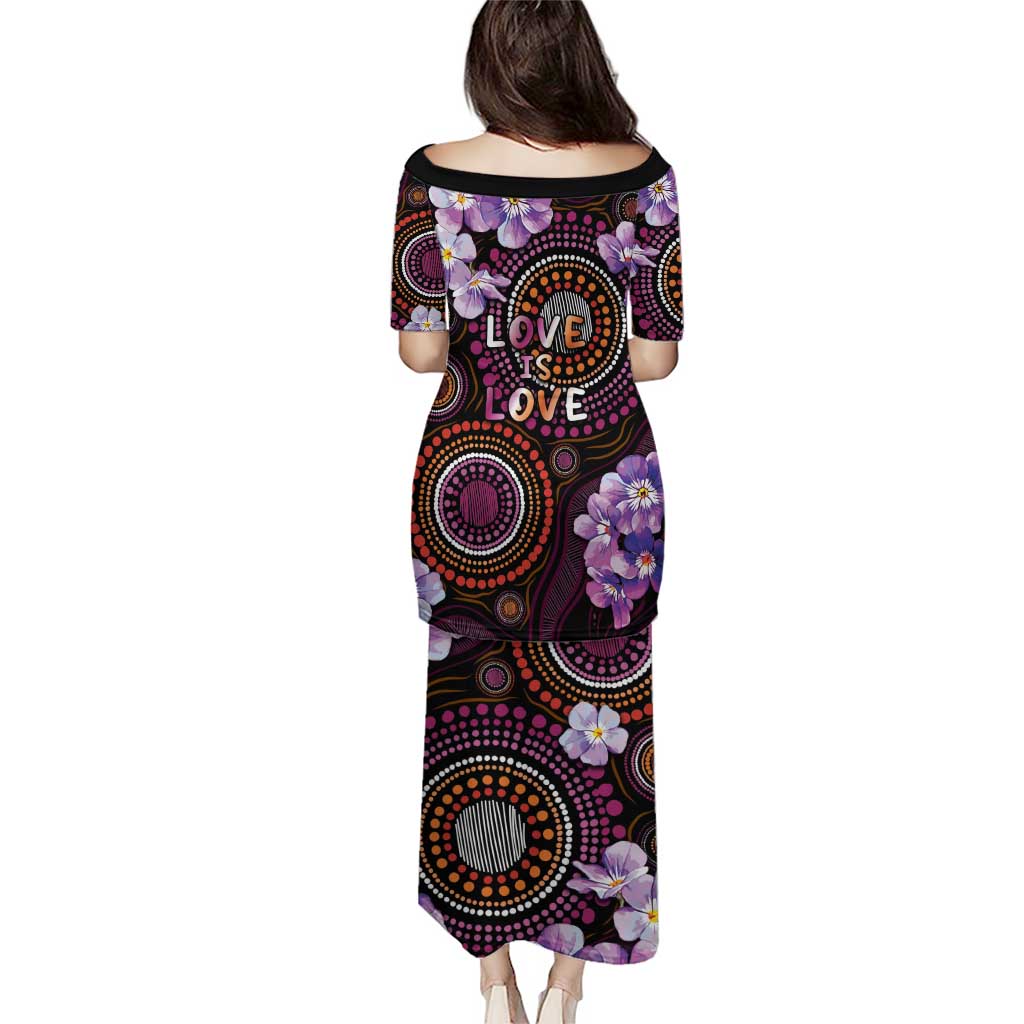 Australia First Nation LGBT - Lesbian Week Puletasi Sapphic Violet - Love Is Love - Aussie Hoodie