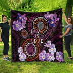 Australia First Nation LGBT - Lesbian Week Quilt Sapphic Violet - Love Is Love - Aussie Hoodie
