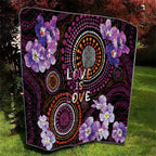 Australia First Nation LGBT - Lesbian Week Quilt Sapphic Violet - Love Is Love - Aussie Hoodie