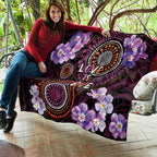 Australia First Nation LGBT - Lesbian Week Quilt Sapphic Violet - Love Is Love - Aussie Hoodie