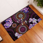 Australia First Nation LGBT - Lesbian Week Rubber Doormat Sapphic Violet - Love Is Love - Aussie Hoodie