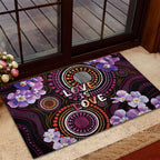 Australia First Nation LGBT - Lesbian Week Rubber Doormat Sapphic Violet - Love Is Love - Aussie Hoodie
