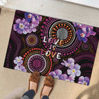 Australia First Nation LGBT - Lesbian Week Rubber Doormat Sapphic Violet - Love Is Love - Aussie Hoodie