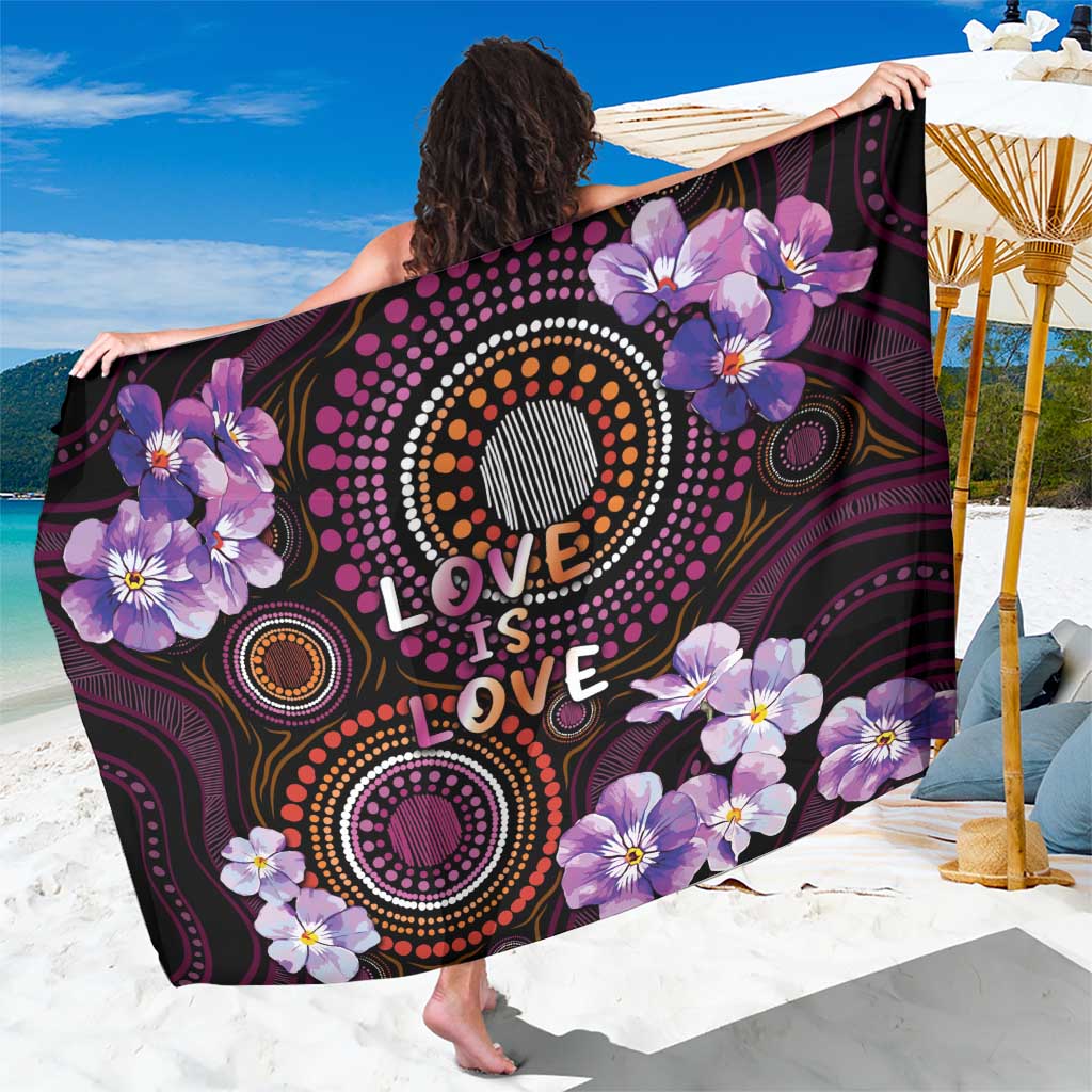 Australia First Nation LGBT - Lesbian Week Sarong Sapphic Violet - Love Is Love - Aussie Hoodie