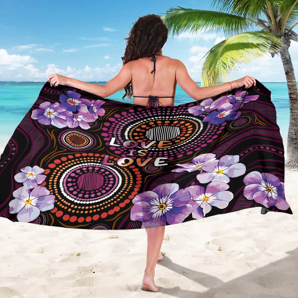 Australia First Nation LGBT - Lesbian Week Sarong Sapphic Violet - Love Is Love - Aussie Hoodie