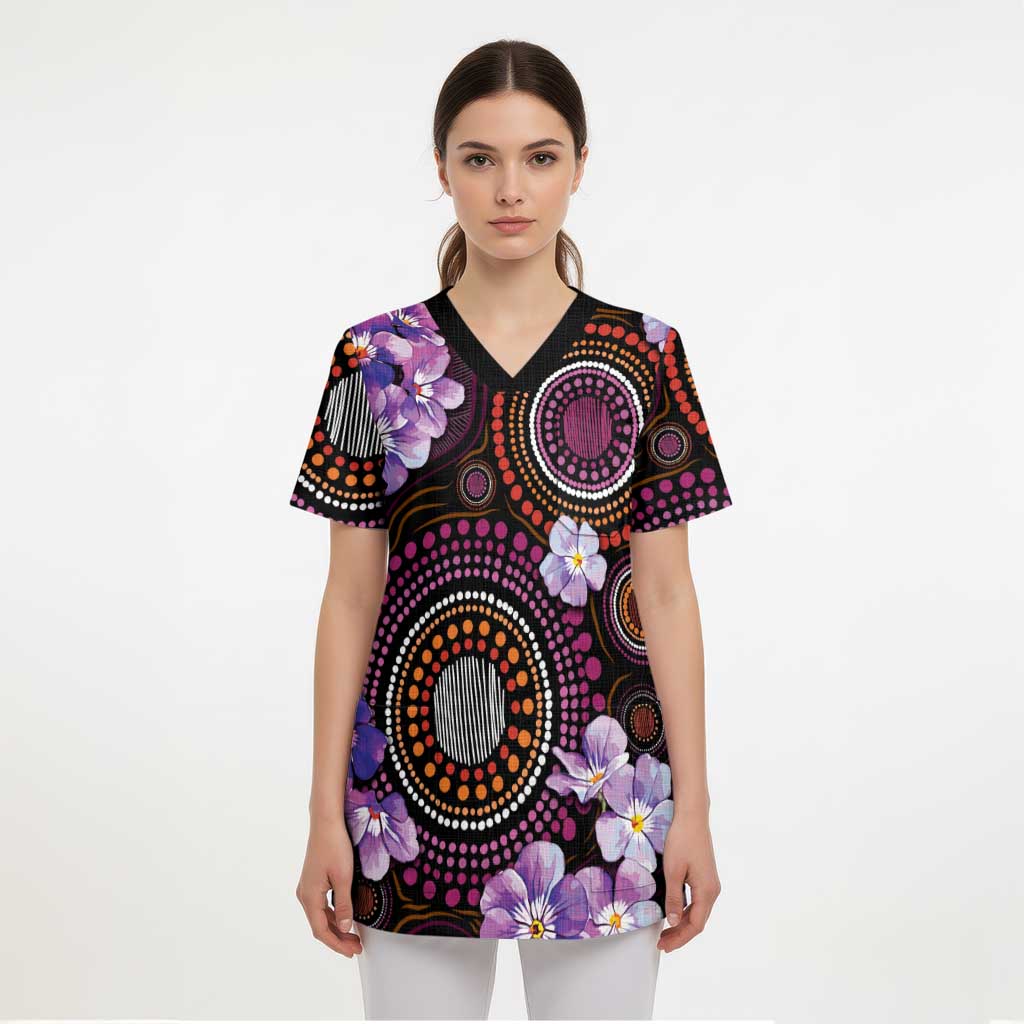 Australia First Nation LGBT - Lesbian Week Scrub Top Sapphic Violet - Love Is Love - Aussie Hoodie