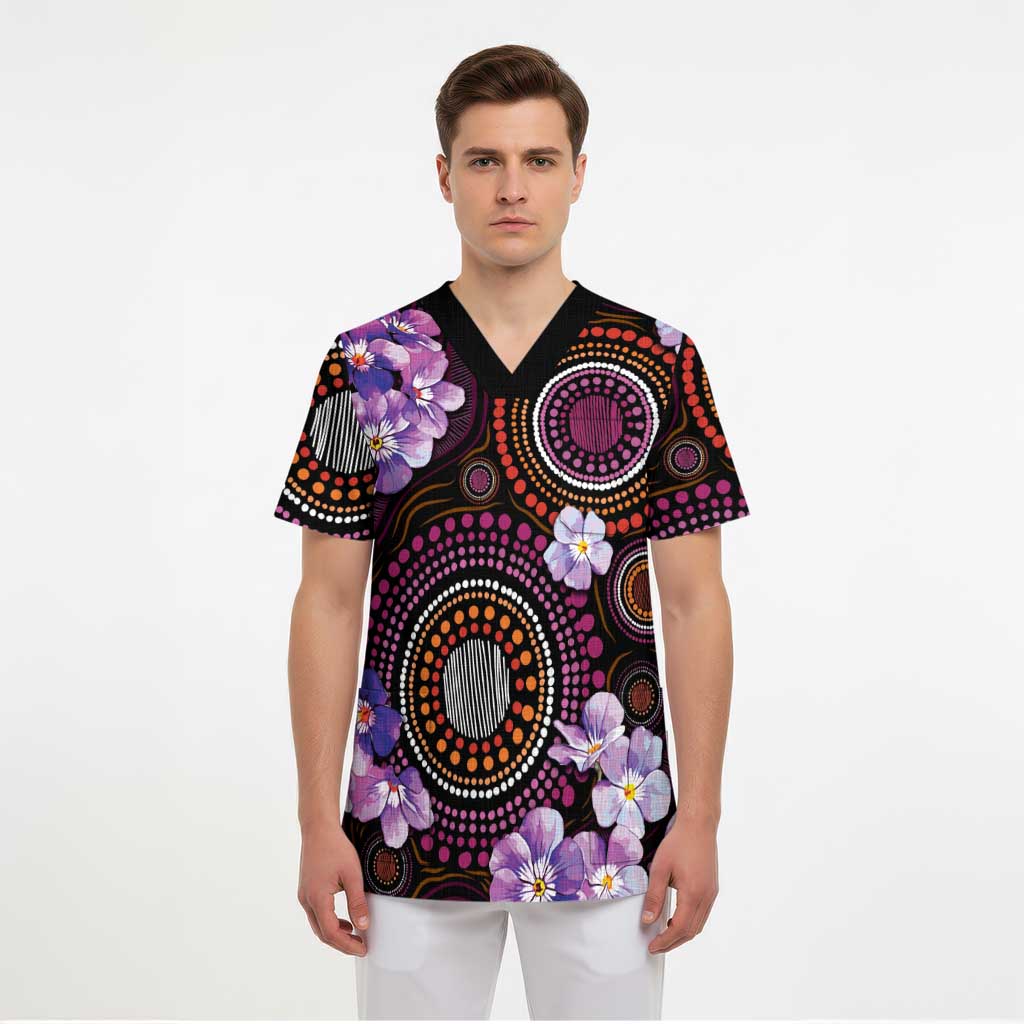 Australia First Nation LGBT - Lesbian Week Scrub Top Sapphic Violet - Love Is Love - Aussie Hoodie