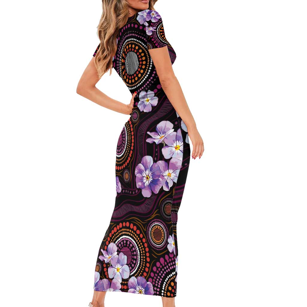 Australia First Nation LGBT - Lesbian Week Short Sleeve Bodycon Dress Sapphic Violet - Love Is Love - Aussie Hoodie