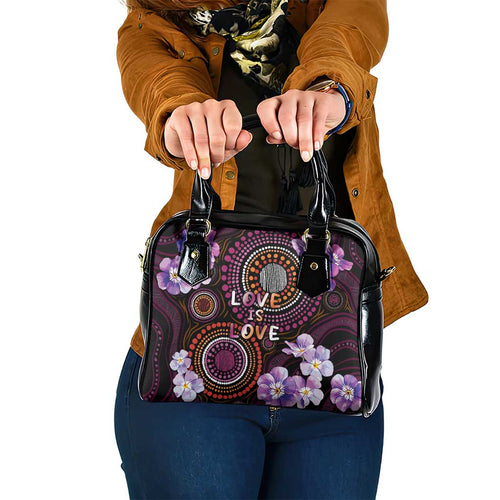 Australia First Nation LGBT - Lesbian Week Shoulder Handbag Sapphic Violet - Love Is Love - Aussie Hoodie
